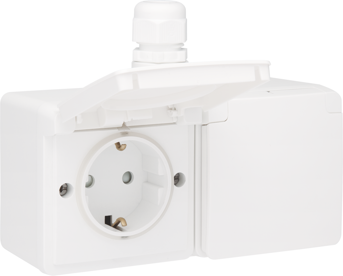 wandcontactdoos opbouw dubbel niko hydro-5