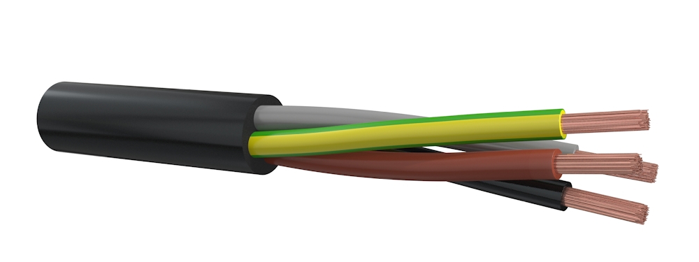 mantelleiding zwart pvc