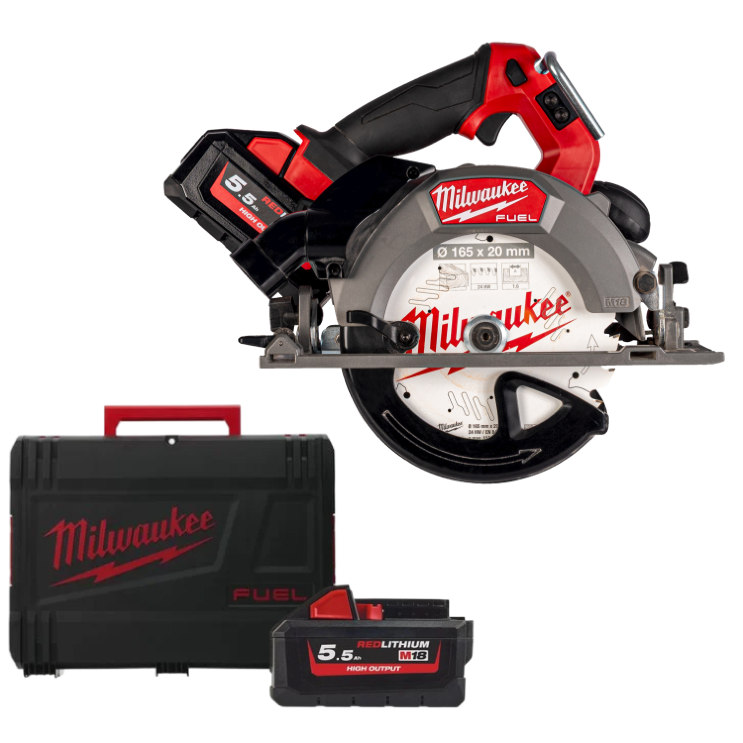 accu cirkelzaagmachine milwaukee 165mm-3