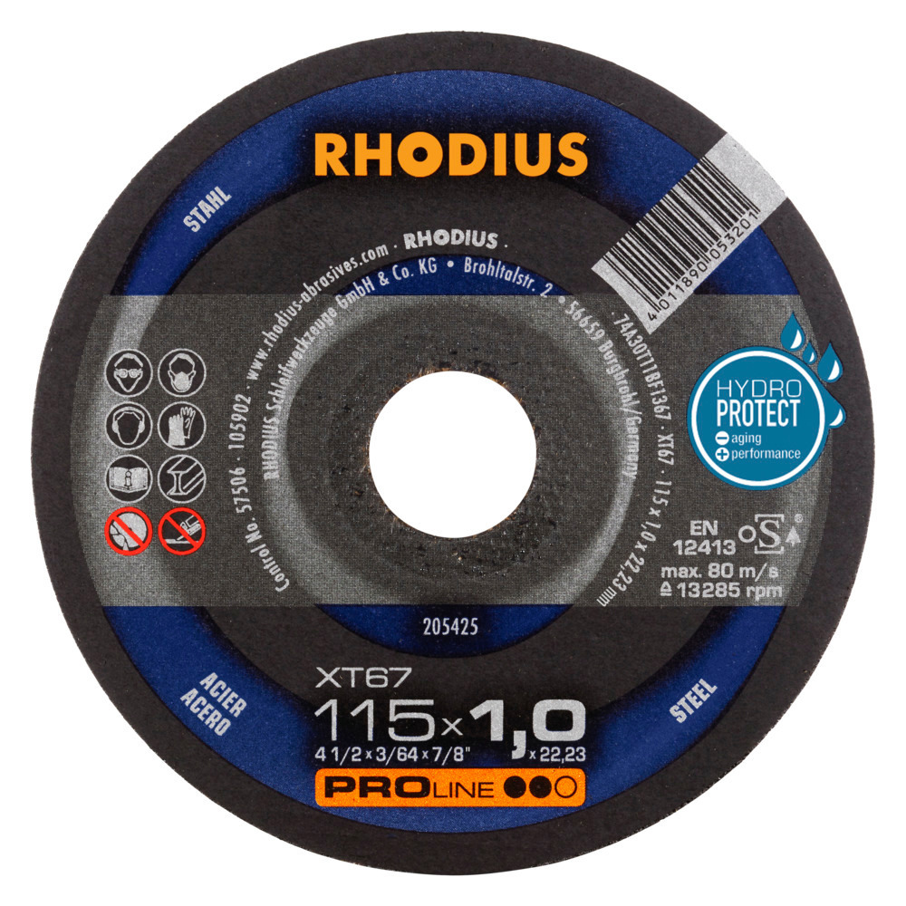 doorslijpschijf staal rhodius
