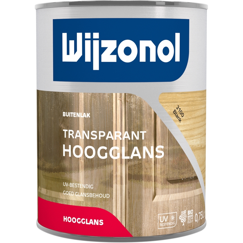 lak transparant hoogglans blank