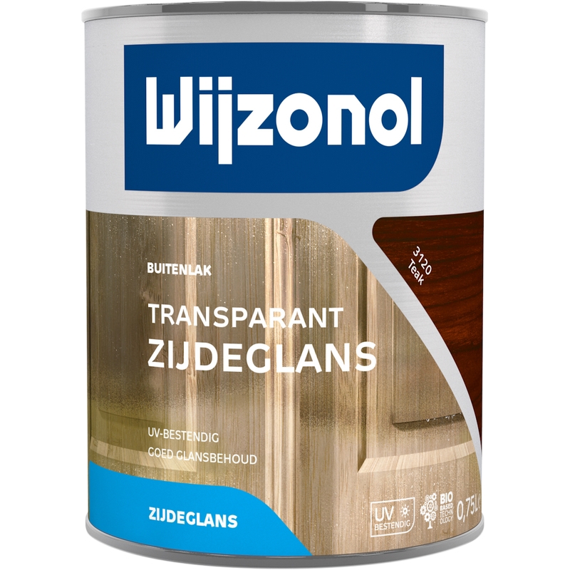 lak transparant zijdeglans teak