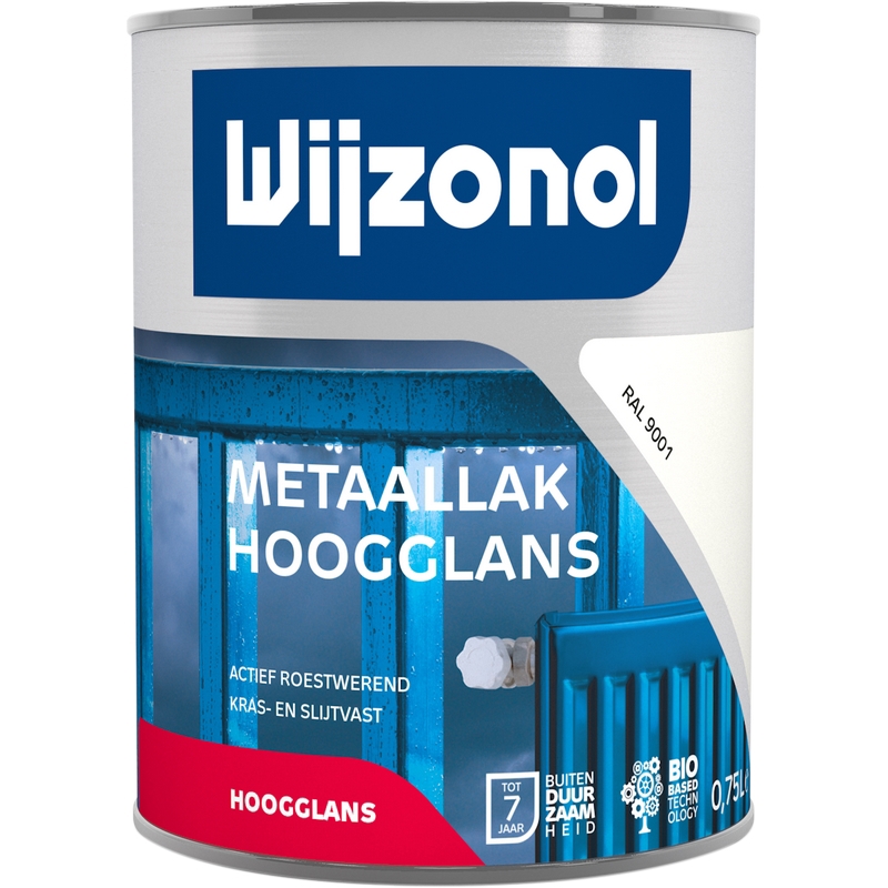 metaallak hoogglans crème wit