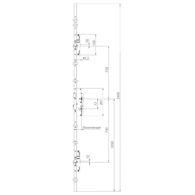 meerpuntssluiting anti-paniek sb kfv-3