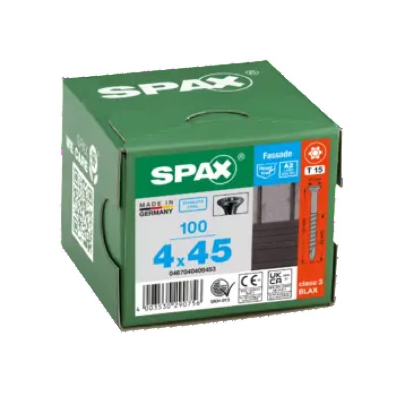 gevelschroef zwart rvs a2 spax-4