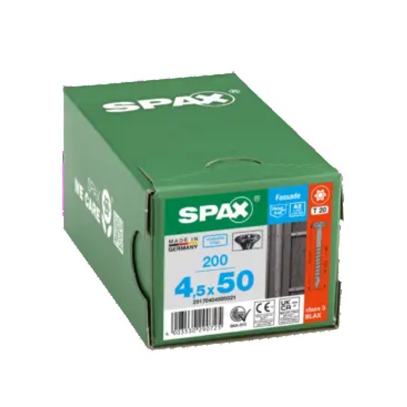 gevelschroef zwart rvs a2 spax-4
