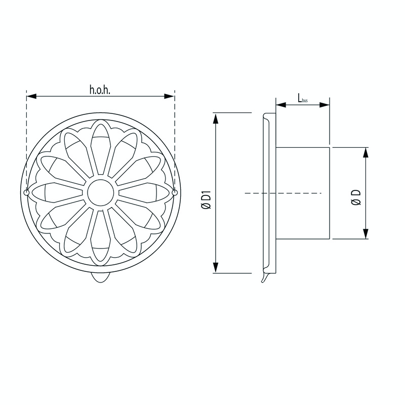 ventilatierooster aluminium brons weha-8