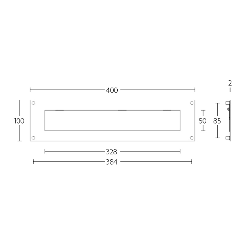 briefplaat rvs-3