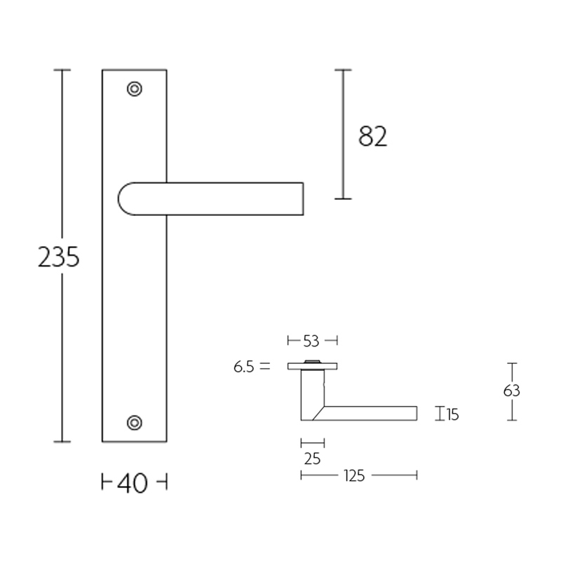 deurkruk rvs-3
