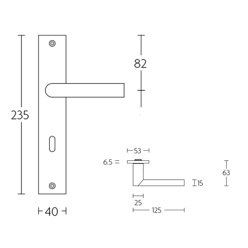 deurkruk rvs-3