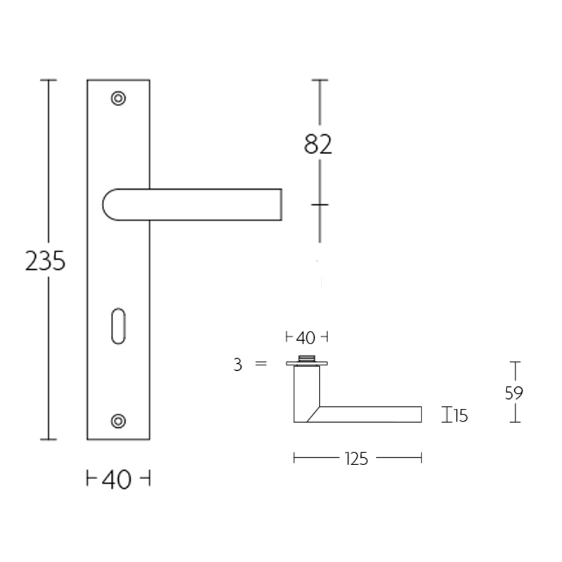 deurkruk rvs-3
