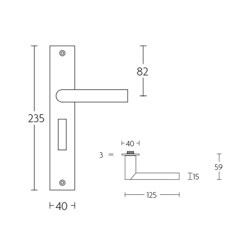 deurkruk rvs-3