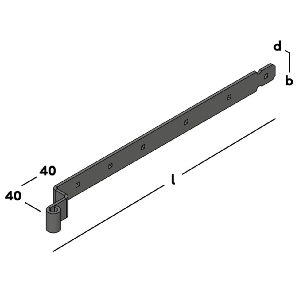 heng met bocht zwart epz-3