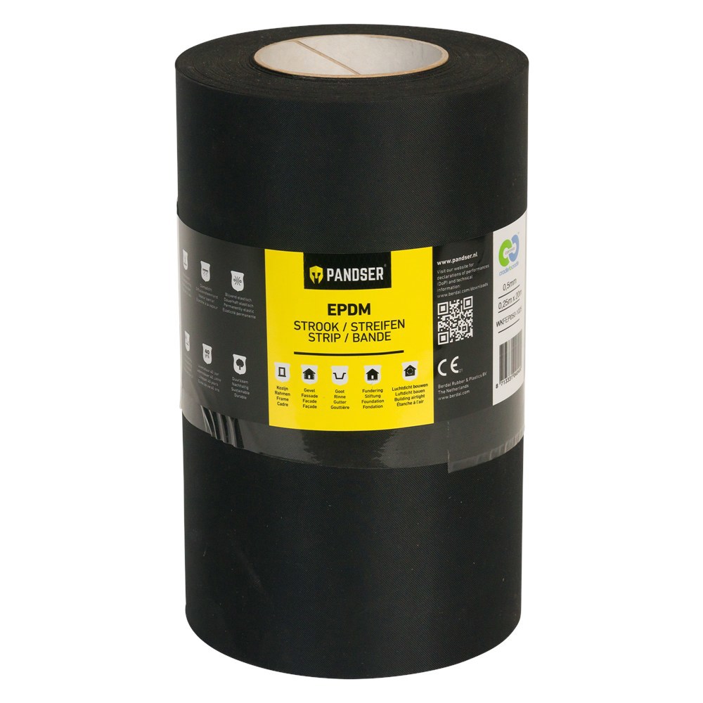 stroken epdm folie zwart pandser