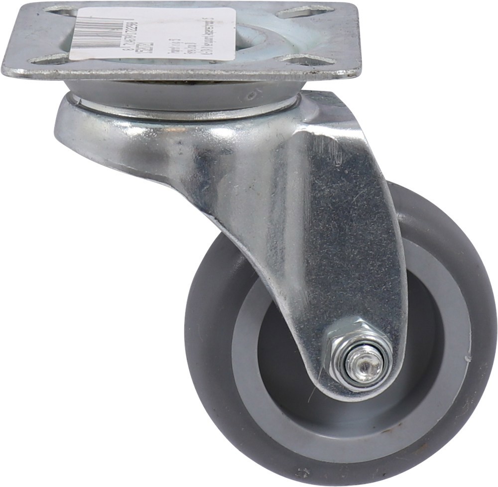 zwenkwiel grijs rubber kelfort