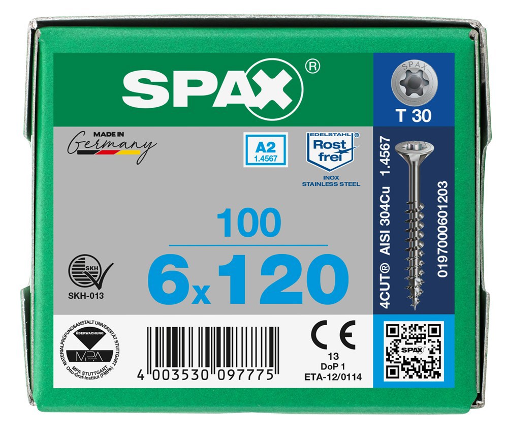 spaanplaatschroef rvs a2 spax-7