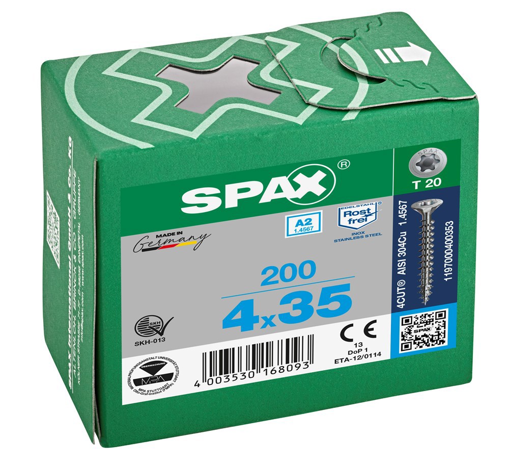 spaanplaatschroef rvs a2 spax-5