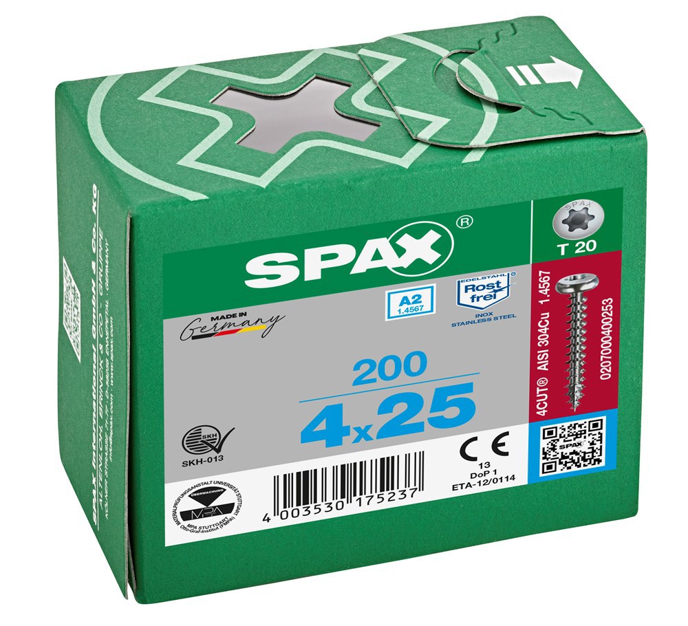 spaanplaatschroef rvs a2 spax-5