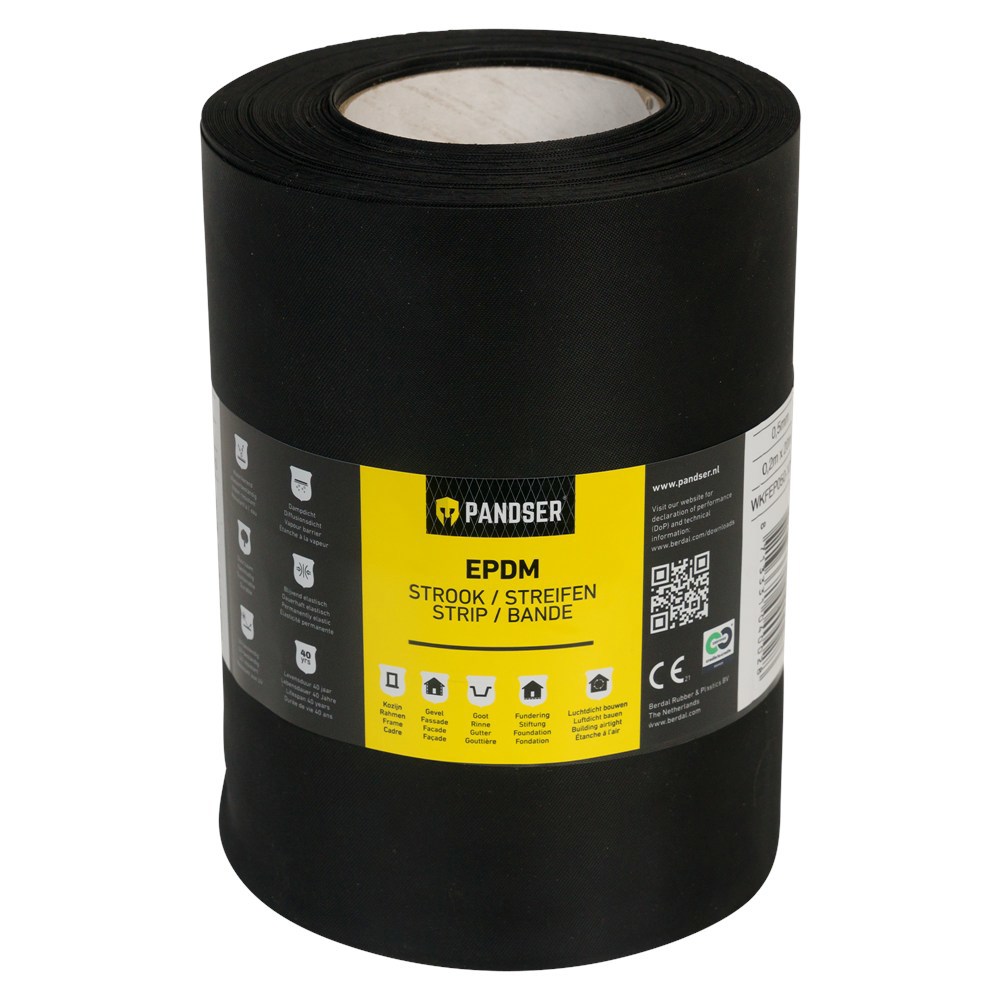 stroken epdm folie zwart pandser