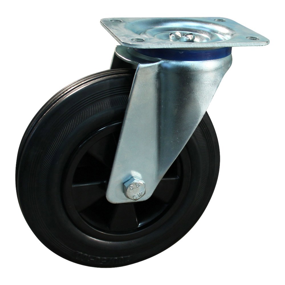 zwenkwiel zwart volrubber-3