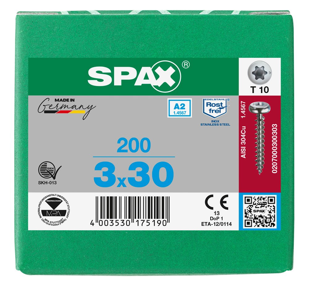 spaanplaatschroef rvs a2 spax-9