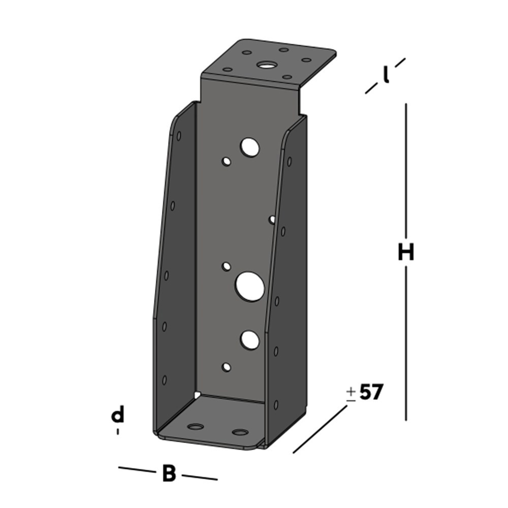 balkdrager gbs lange lip zwart epz-4