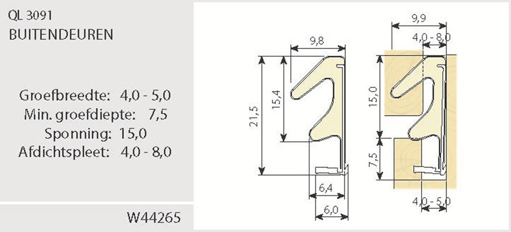 kaderprofiel houten buitendeur q-lon-3