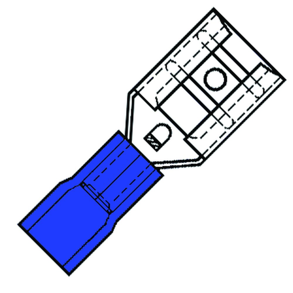 kabelschoen vlakstekerhuls geisol. blauw