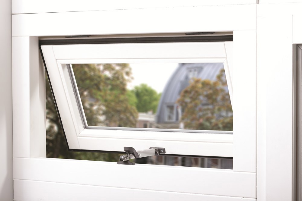 combi-raamuitzetter rvs/zwart axa-5