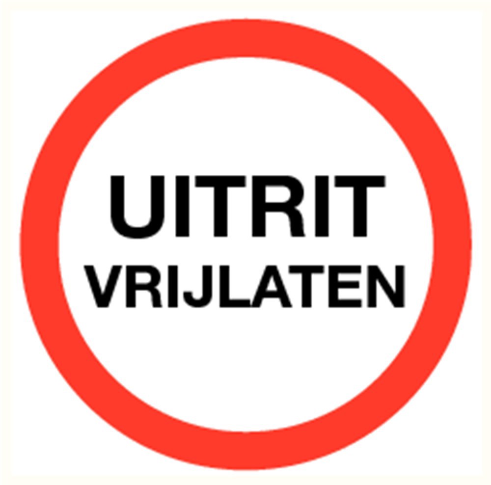verbodsbord polypropyleen rood/wit