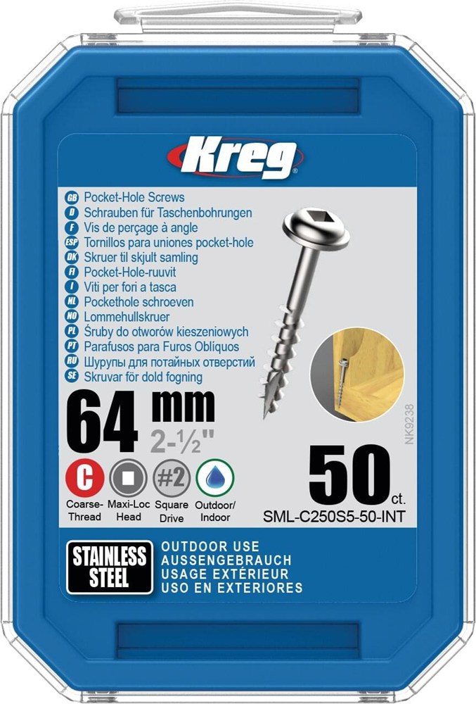 pockethole schroef rvs kreg