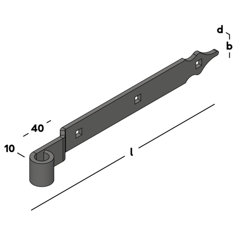 heng voor vlakwerk rustica zwart epz-3