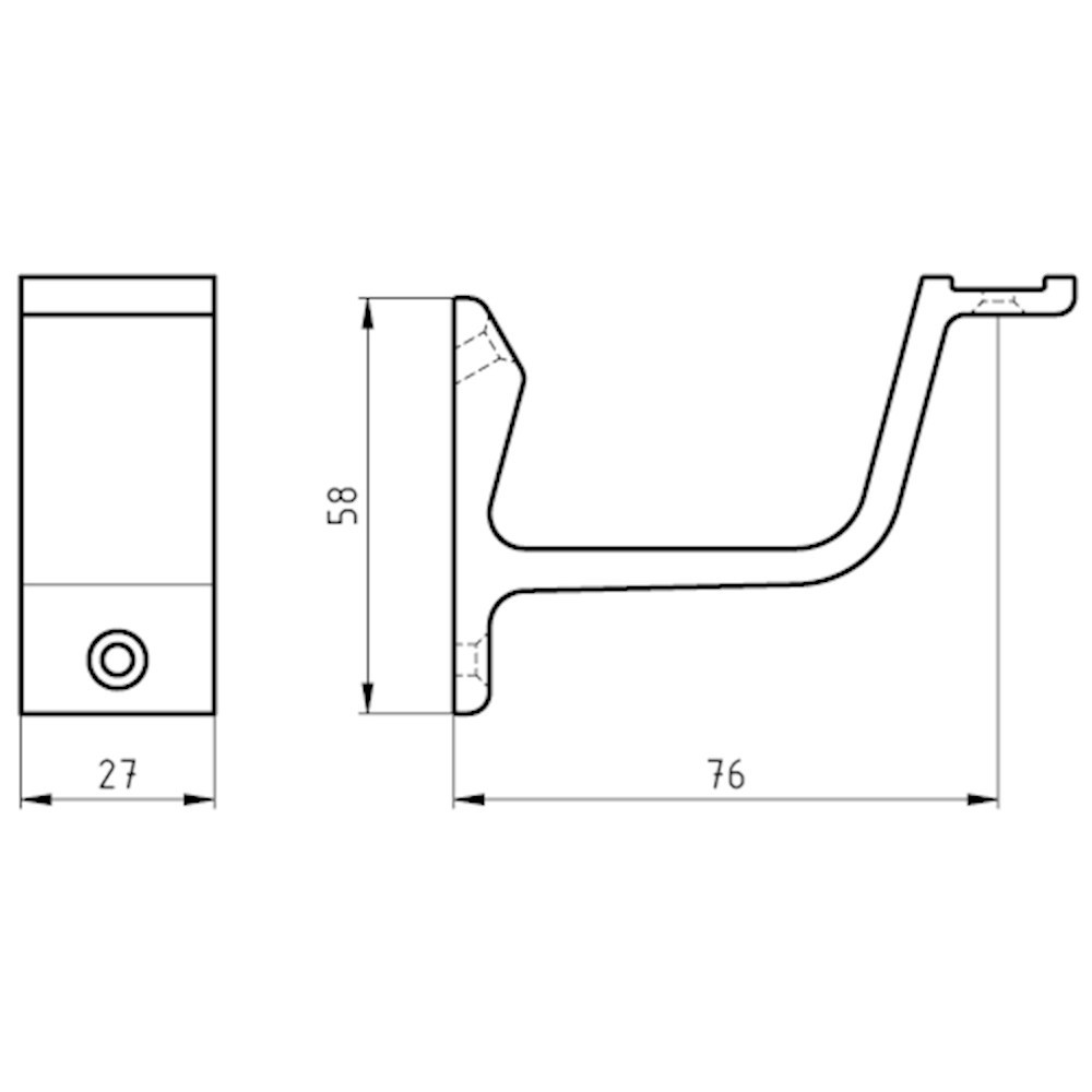leuninghouder aluminium matzwart hermeta-3
