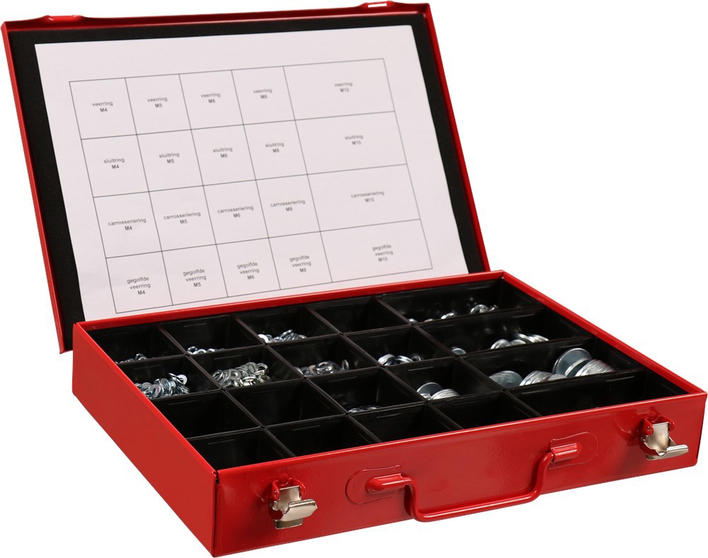assortimentskoffer metaal rood kelfort