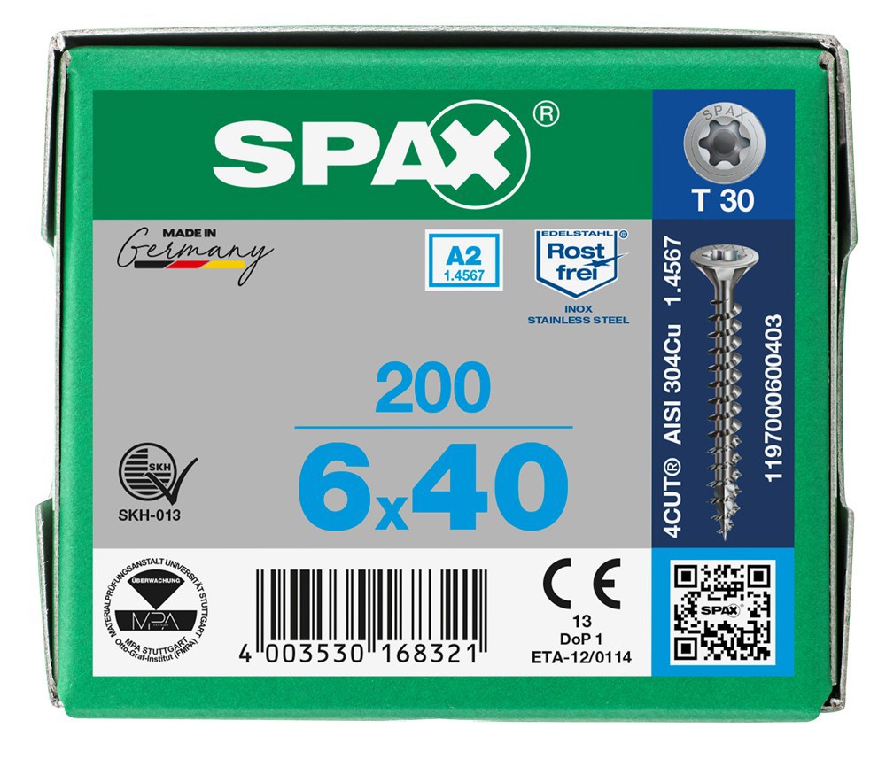 spaanplaatschroef rvs a2 spax-7