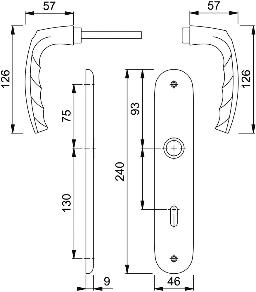 deurkrukgarnituur aluminium f1 hoppe-3