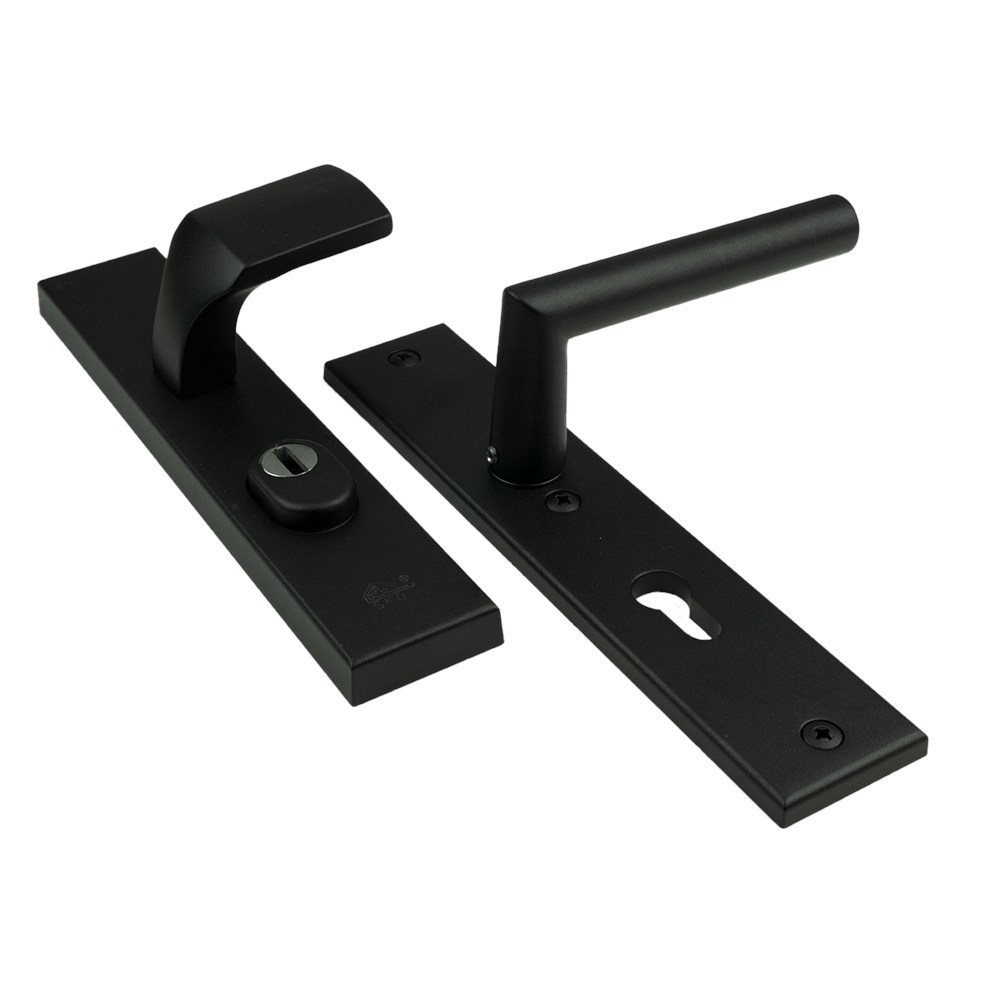 voordeurgarnituur alu mat zwart oxloc-3