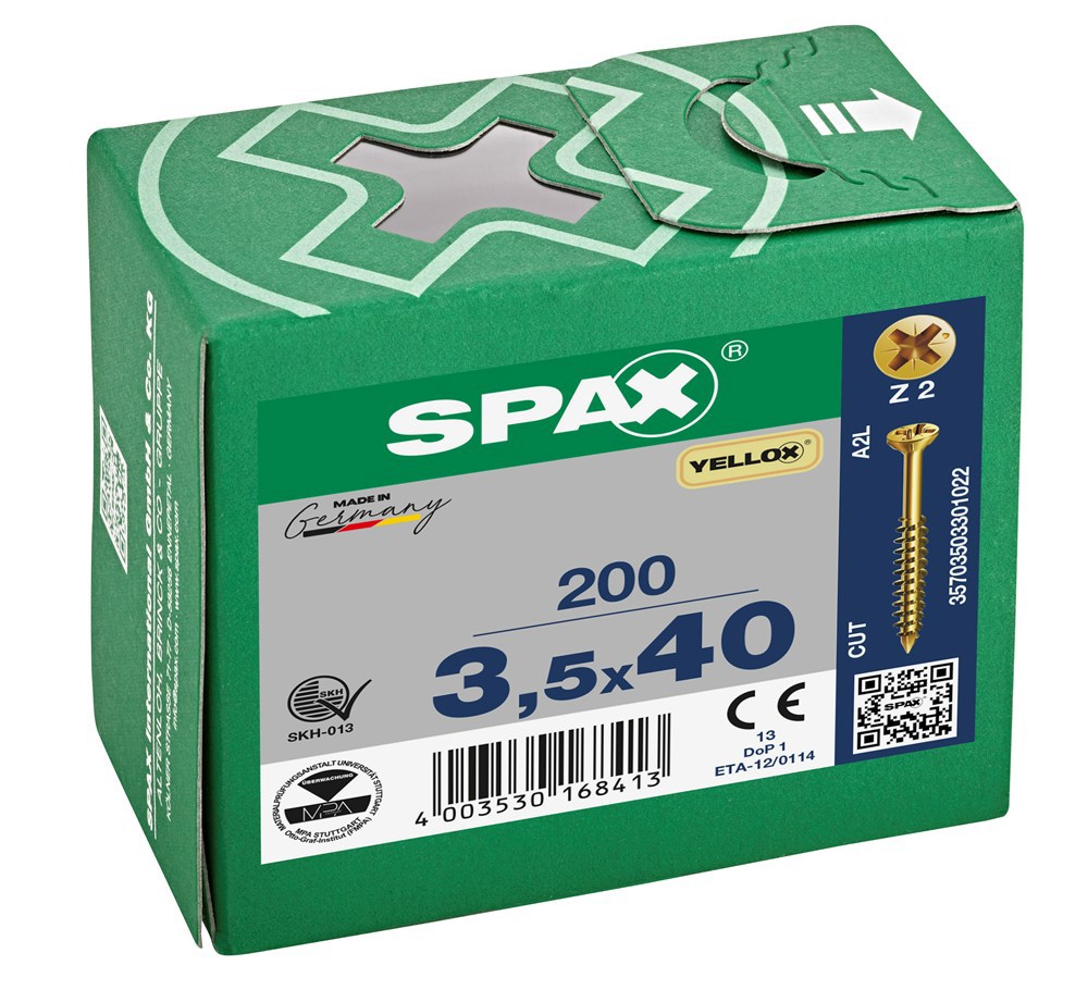 glaslatschroef geel verzinkt spax-5
