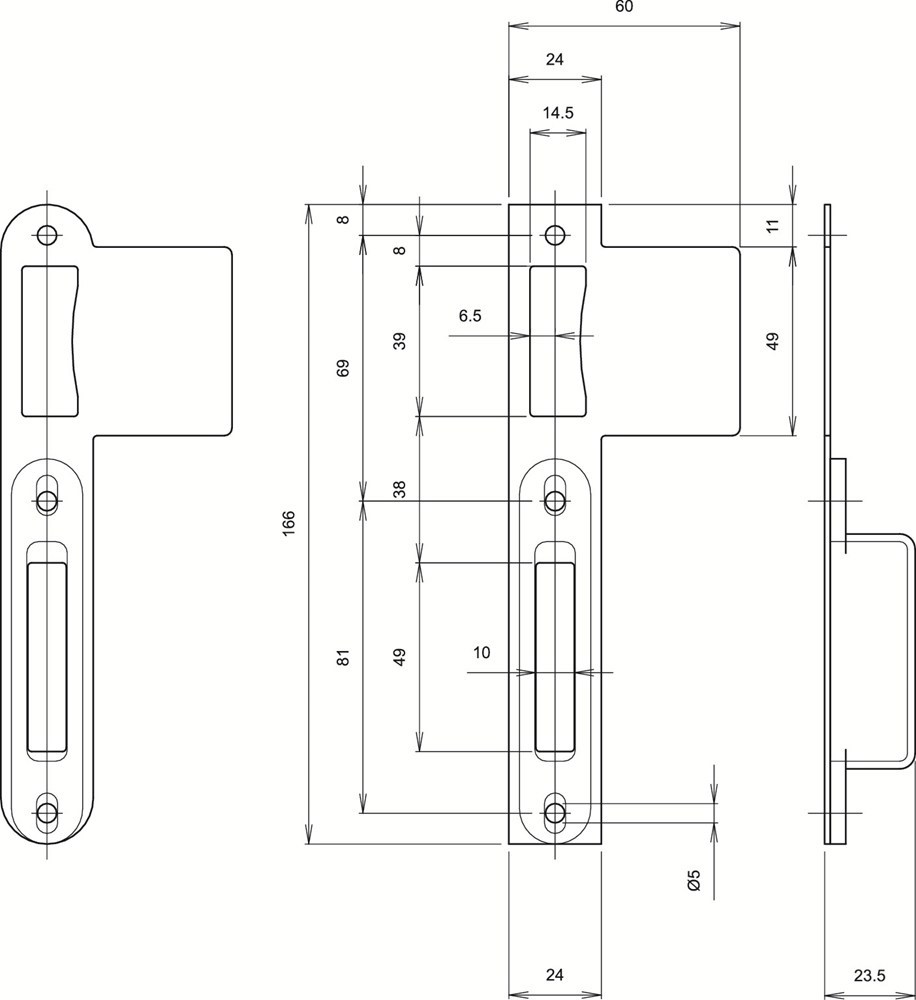 sluitkom/plaat rvs lips-3