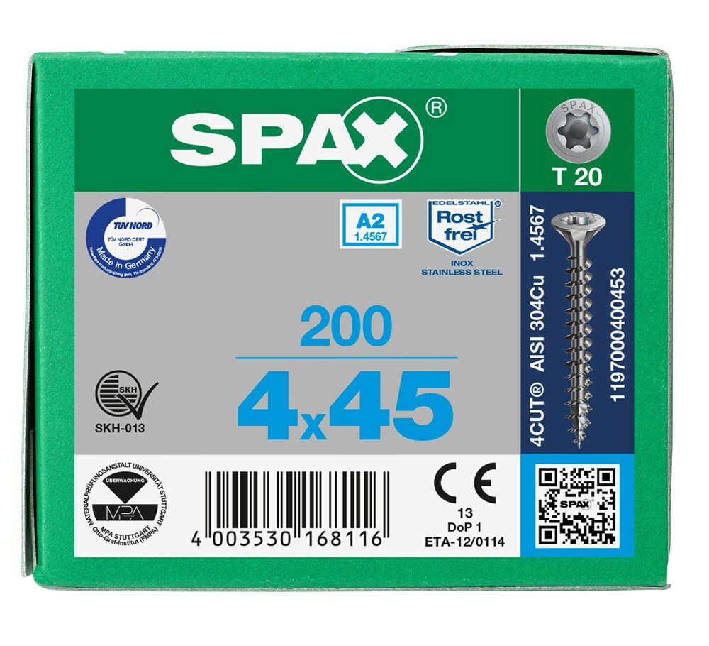 spaanplaatschroef rvs a2 spax-7