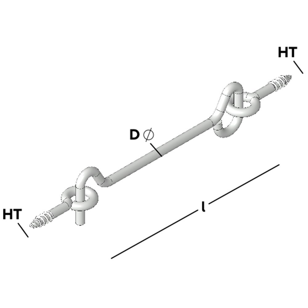 windhaak houtdraad rvs a2-4