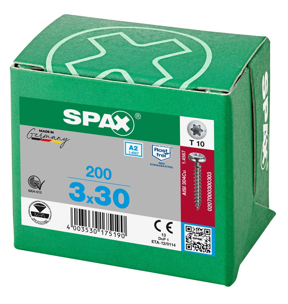 spaanplaatschroef rvs a2 spax-8