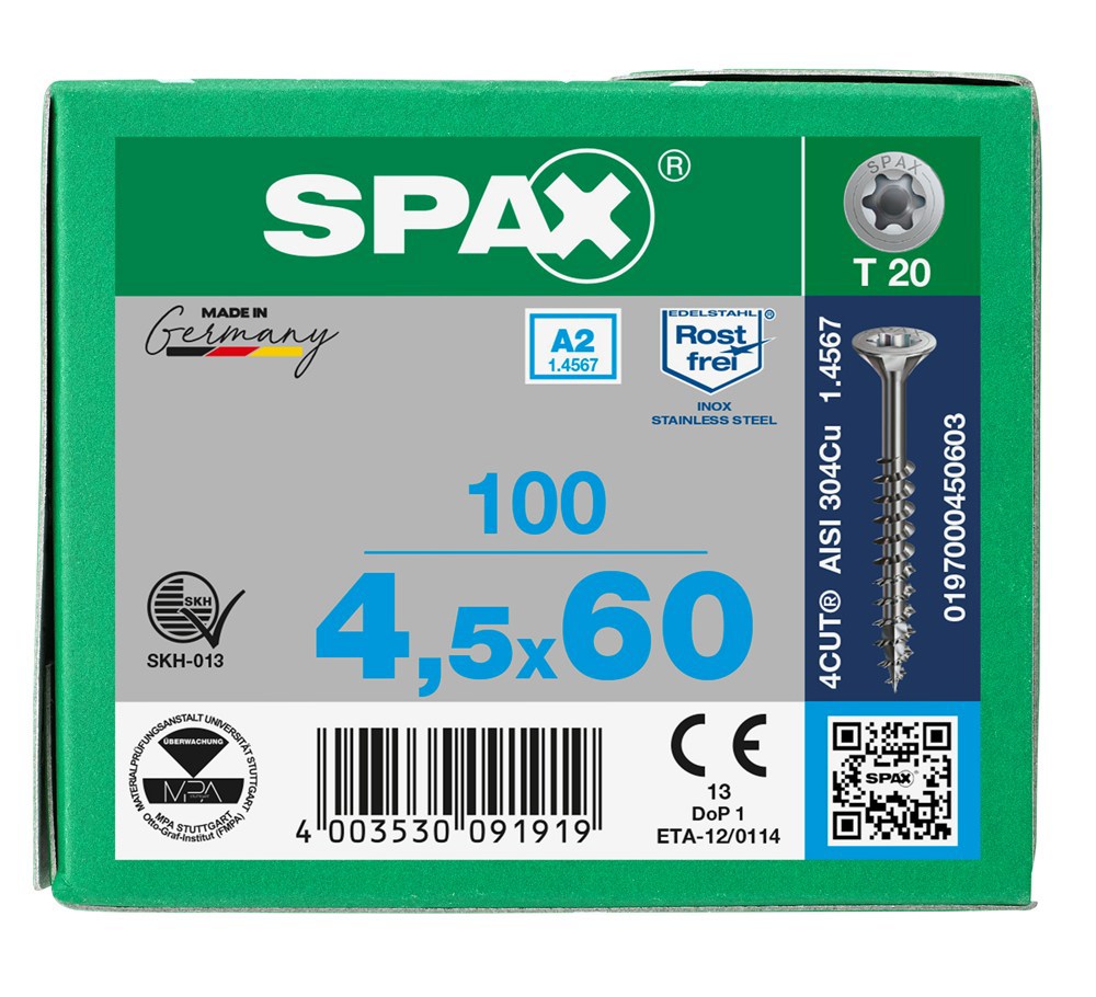 spaanplaatschroef rvs a2 spax-7