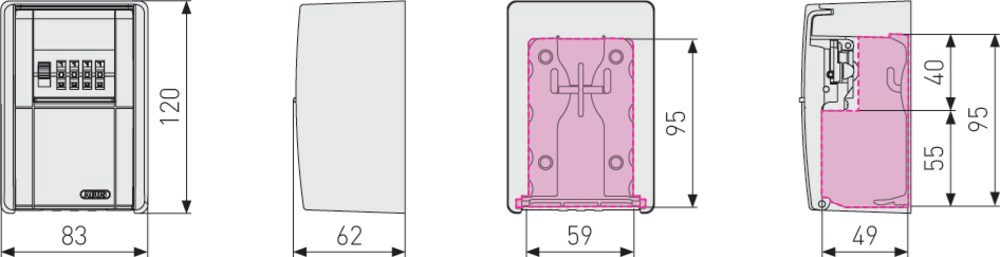 code sleutelkastje metaal/zamac abus-8