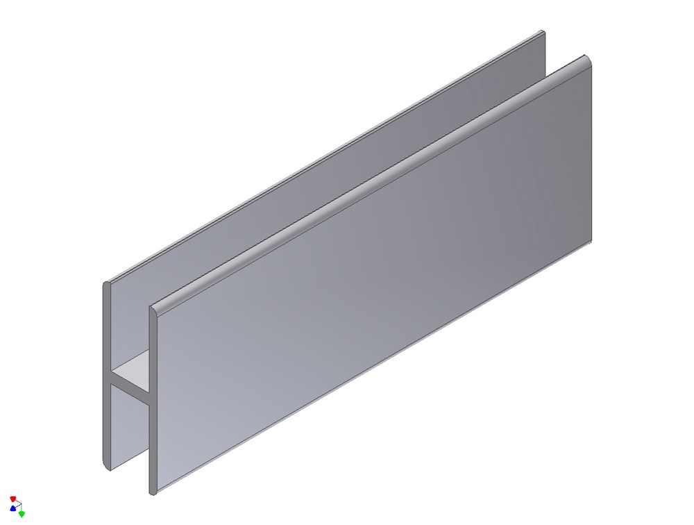 H-profiel aluminium brute