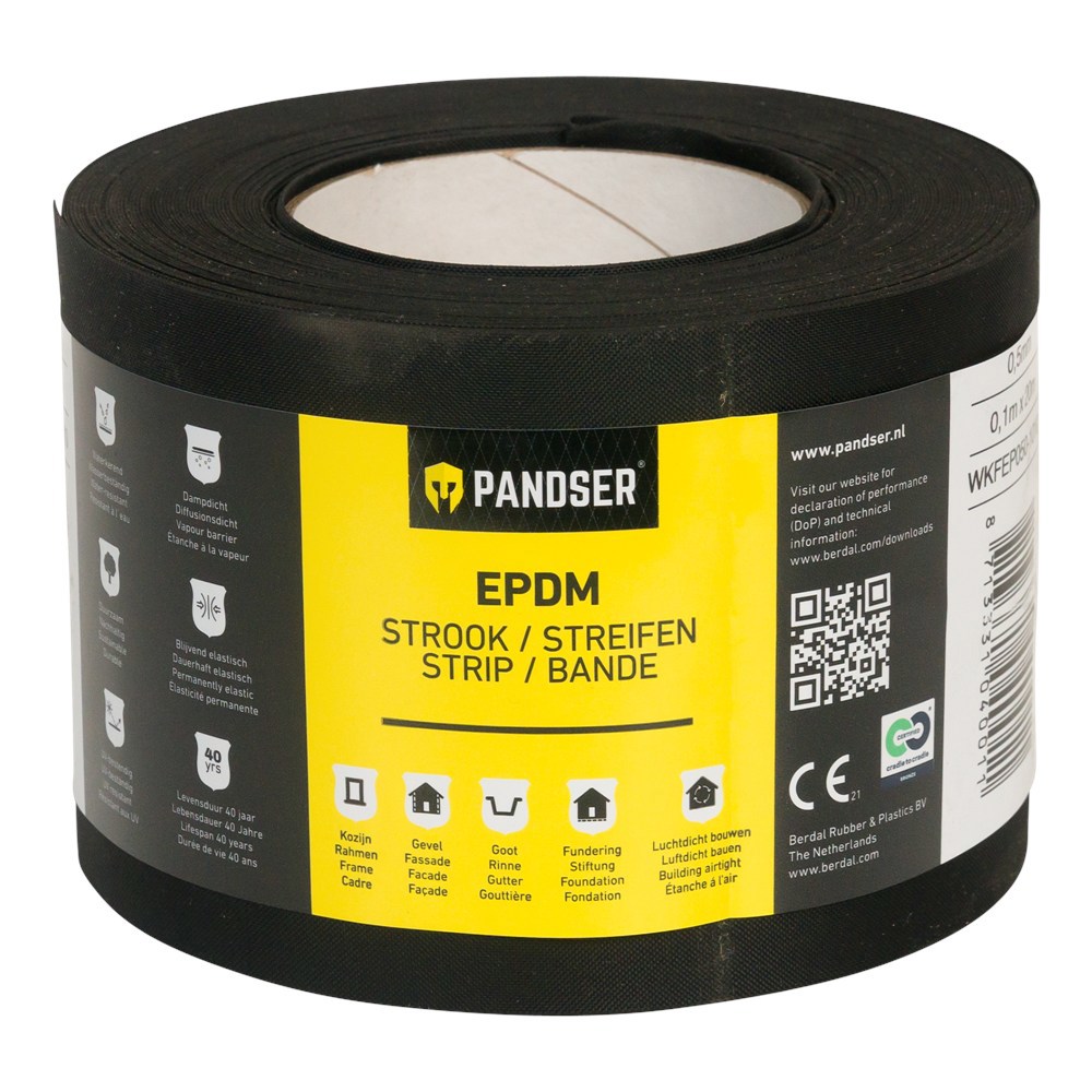 stroken epdm folie zwart pandser