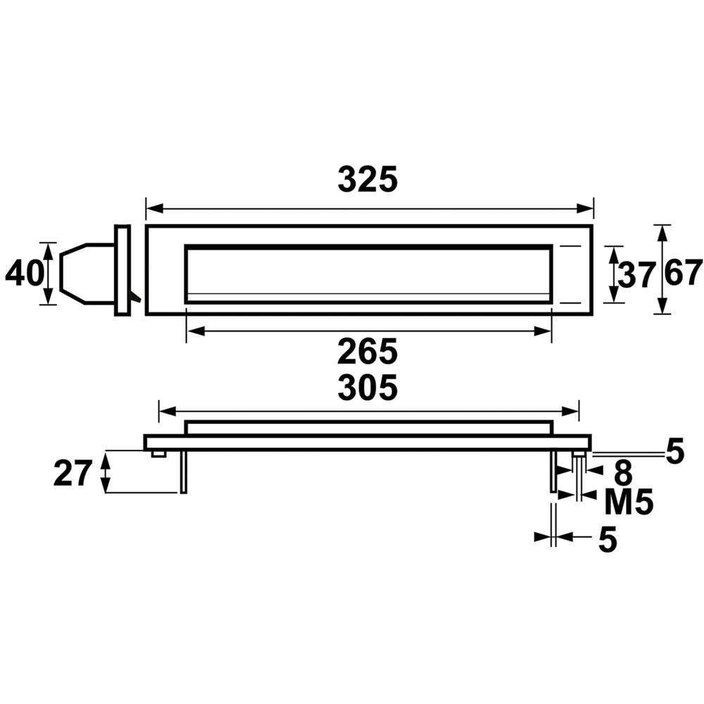 briefplaat aluminium f2 axa-3