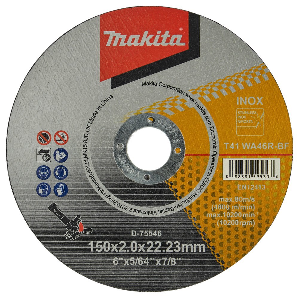 doorslijpschijf staal/rvs makita-5