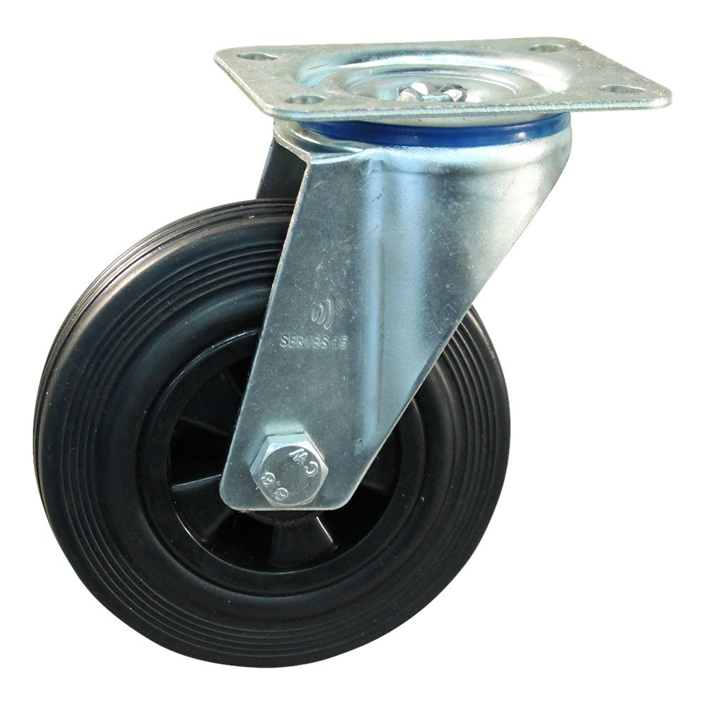 zwenkwiel zwart volrubber-3
