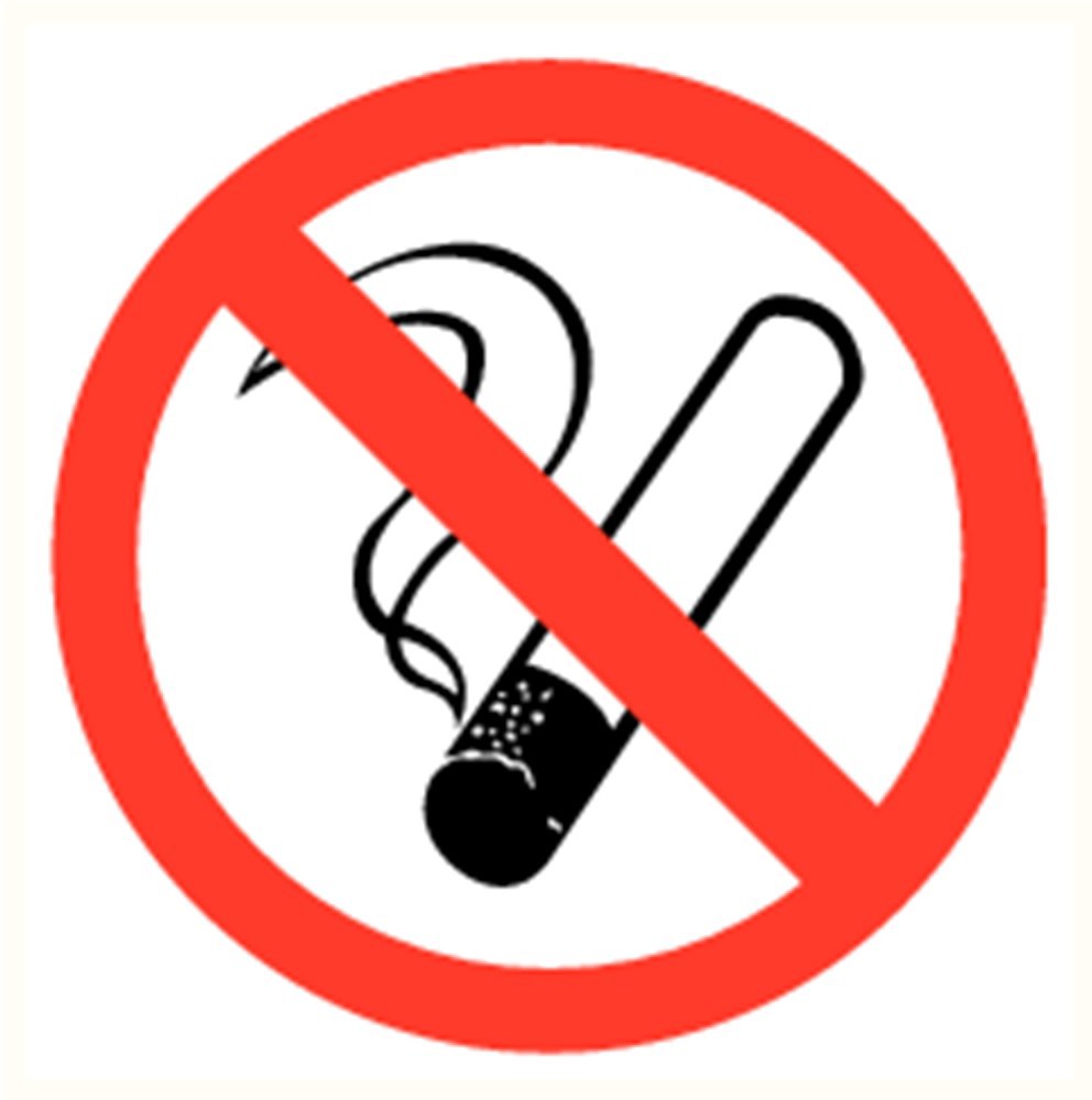 verbodssticker vinyl rood/wit